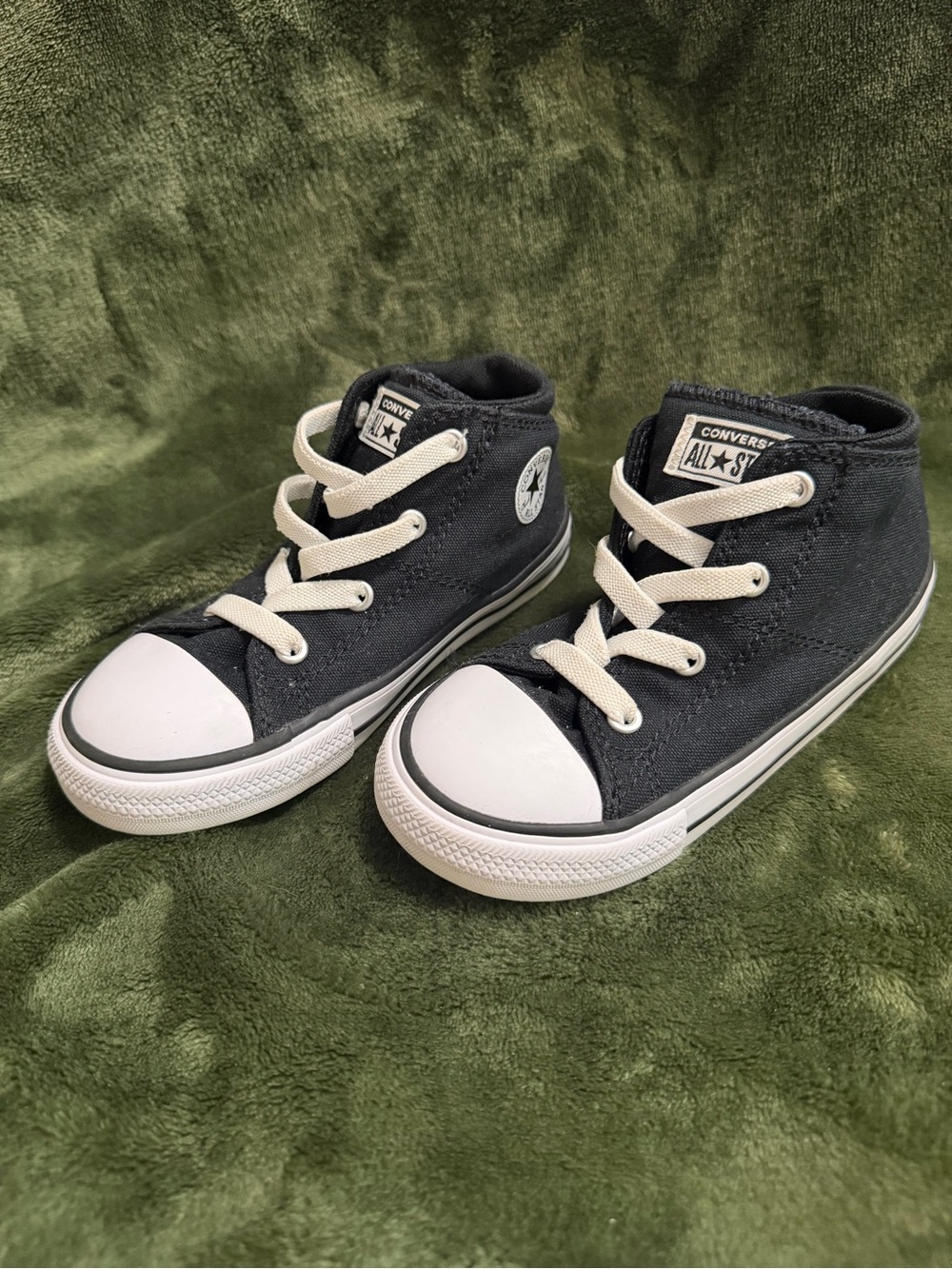 Converse Kids Black and White High Top Sneakers